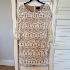 Ronni Nicole Cream Lace Dress